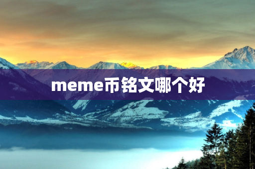 meme币铭文哪个好