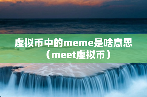 虚拟币中的meme是啥意思（meet虚拟币）