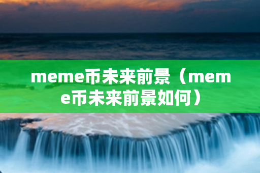 meme币未来前景（meme币未来前景如何）