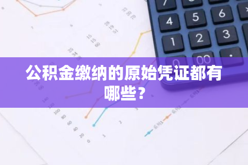 公积金缴纳的原始凭证都有哪些？