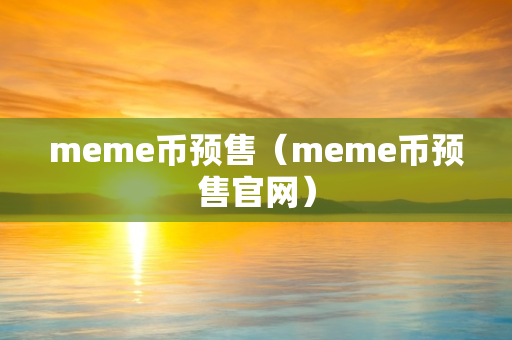 meme币预售（meme币预售官网）