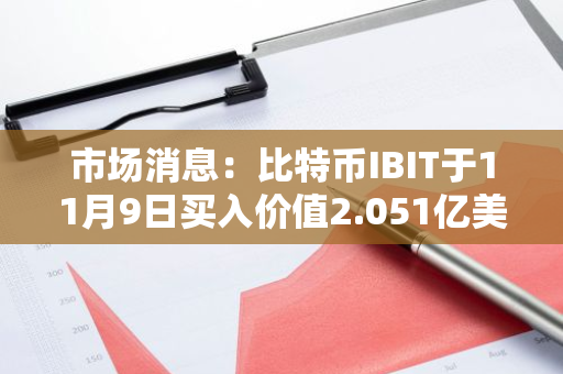 市场消息：比特币IBIT于11月9日买入价值2.051亿美元的BTC