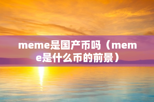 meme是国产币吗（meme是什么币的前景）