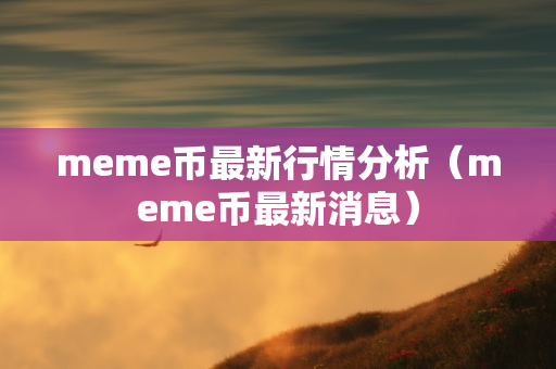 meme币最新行情分析（meme币最新消息）