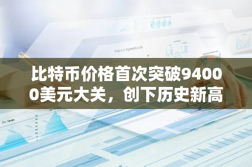 比特币价格首次突破94000美元大关，创下历史新高