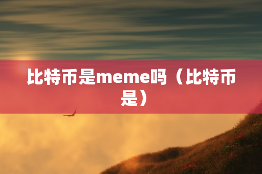 比特币是meme吗（比特币 是）