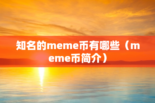 知名的meme币有哪些（meme币简介）