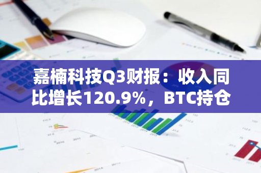 嘉楠科技Q3财报：收入同比增长120.9%，BTC持仓增至1231.3枚