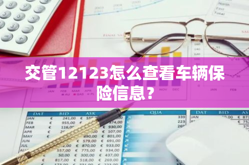 交管12123怎么查看车辆保险信息？