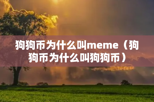 狗狗币为什么叫meme（狗狗币为什么叫狗狗币）