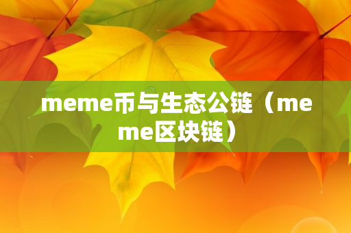 meme币与生态公链（meme区块链）