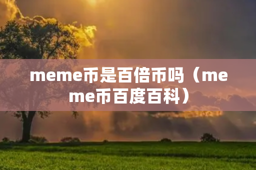 meme币是百倍币吗（meme币百度百科）