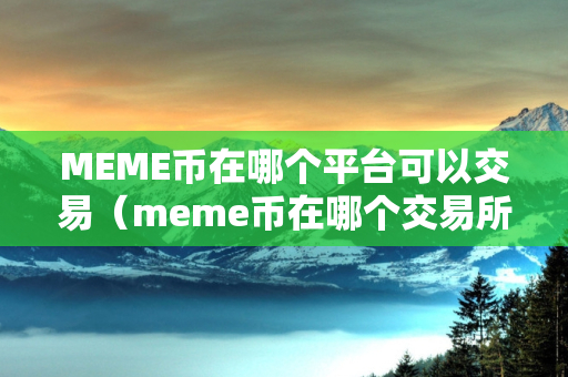 MEME币在哪个平台可以交易（meme币在哪个交易所）