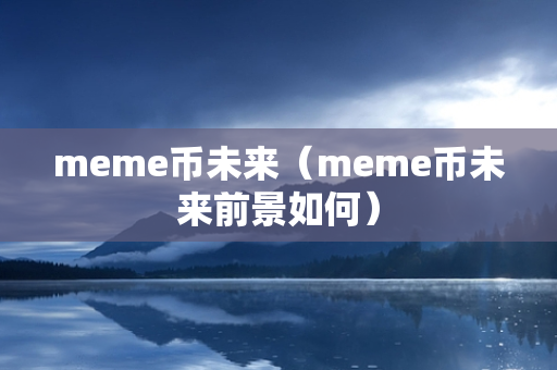 meme币未来（meme币未来前景如何）