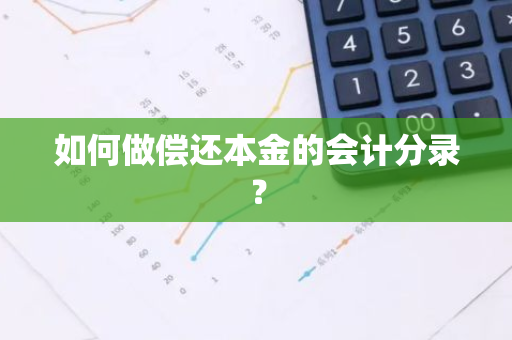 如何做偿还本金的会计分录？