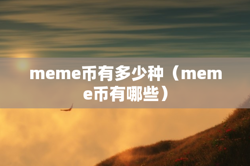 meme币有多少种（meme币有哪些）