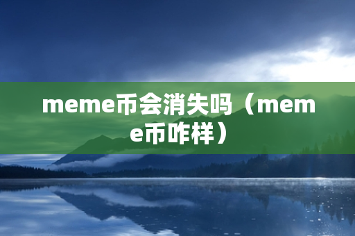 meme币会消失吗（meme币咋样）