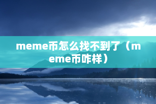 meme币怎么找不到了（meme币咋样）