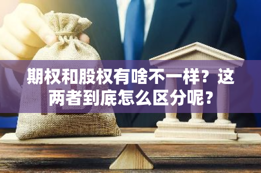 期权和股权有啥不一样？这两者到底怎么区分呢？