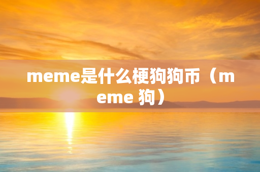 meme是什么梗狗狗币（meme 狗）