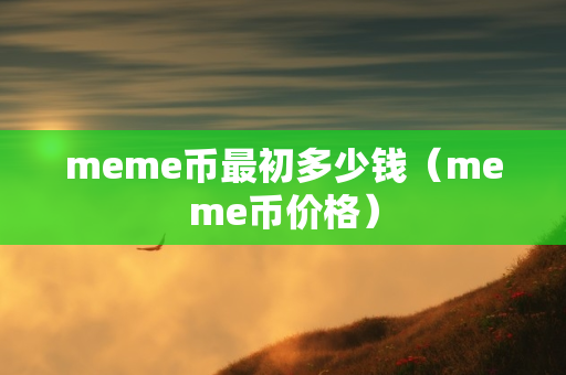 meme币最初多少钱（meme币价格）