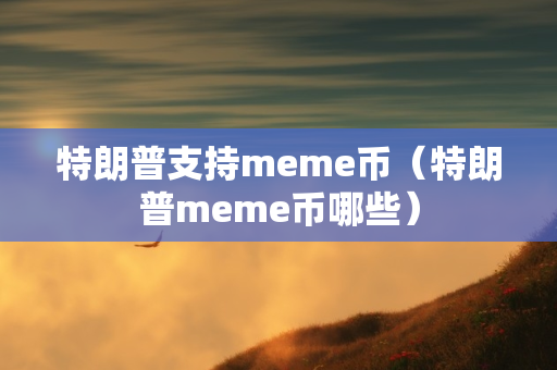 特朗普支持meme币（特朗普meme币哪些）