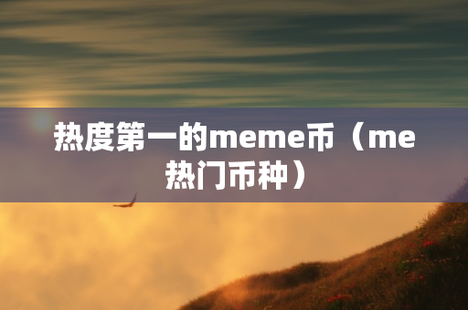 热度第一的meme币（me热门币种）