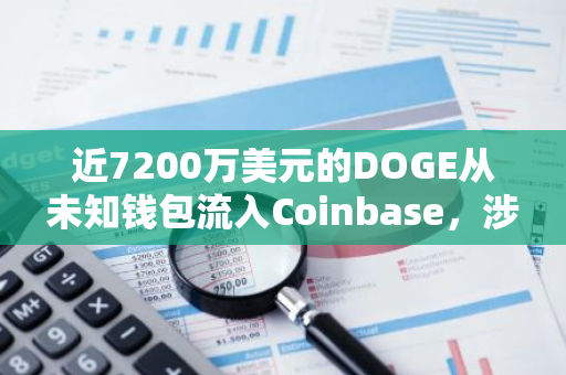 近7200万美元的DOGE从未知钱包流入Coinbase，涉及198,518,485枚DOGE