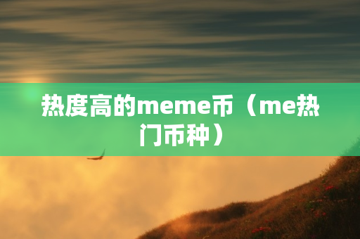 热度高的meme币（me热门币种）