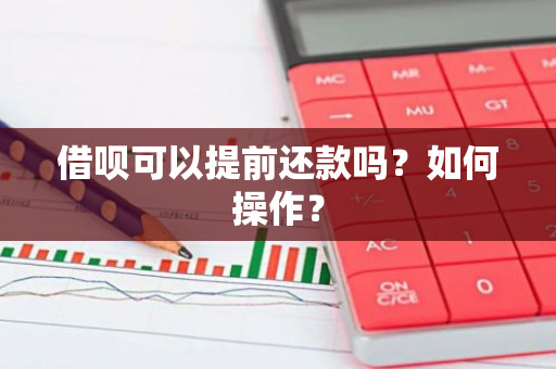 借呗可以提前还款吗？如何操作？