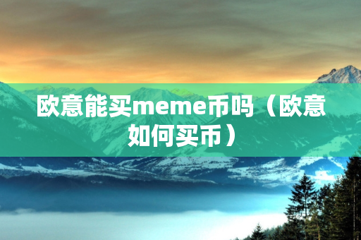 欧意能买meme币吗（欧意如何买币）