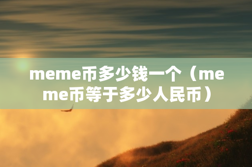 meme币多少钱一个（meme币等于多少人民币）