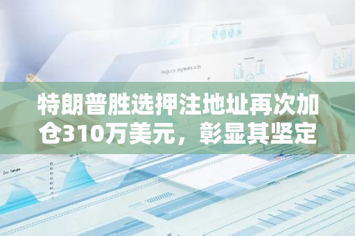 特朗普胜选押注地址再次加仓310万美元，彰显其坚定信心