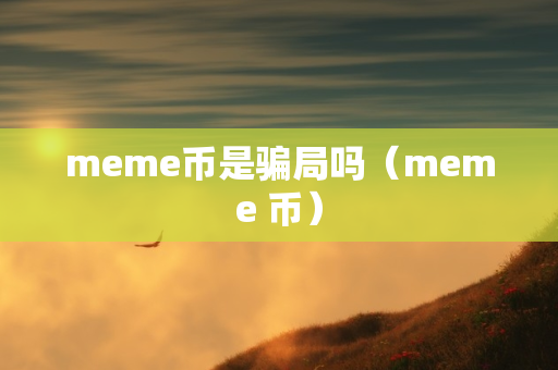 meme币是骗局吗（meme 币）