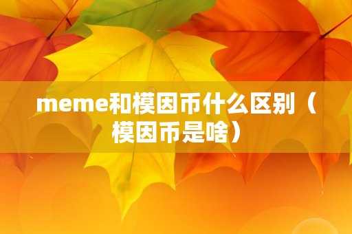 meme和模因币什么区别（模因币是啥）