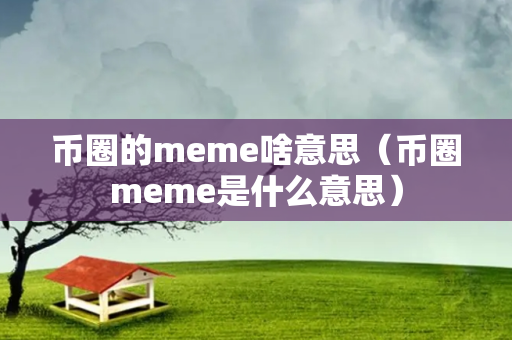 币圈的meme啥意思（币圈meme是什么意思）