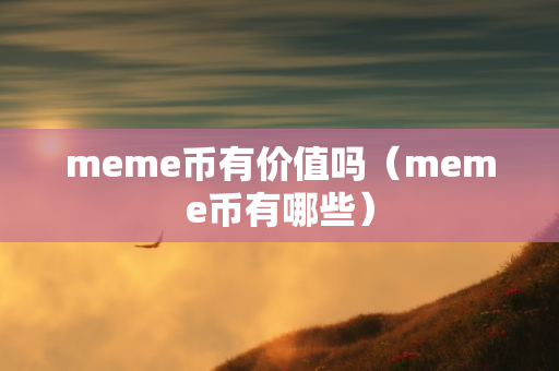 meme币有价值吗（meme币有哪些）