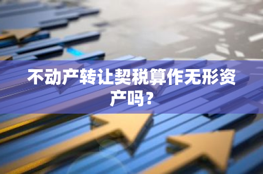 不动产转让契税算作无形资产吗？