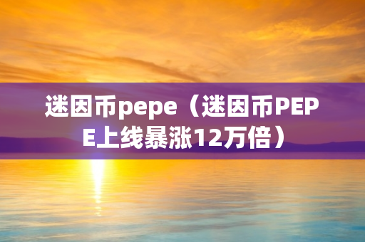 迷因币pepe（迷因币PEPE上线暴涨12万倍）