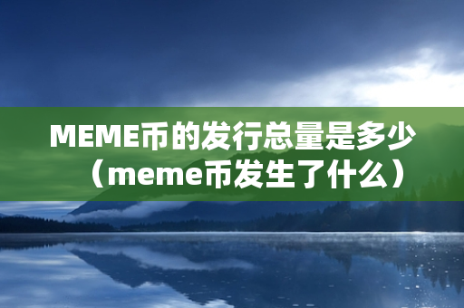 MEME币的发行总量是多少（meme币发生了什么）