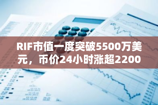 RIF市值一度突破5500万美元，币价24小时涨超2200%