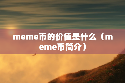 meme币的价值是什么（meme币简介）