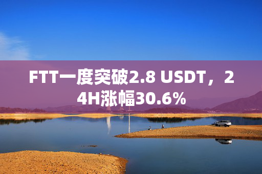 FTT一度突破2.8 USDT，24H涨幅30.6%