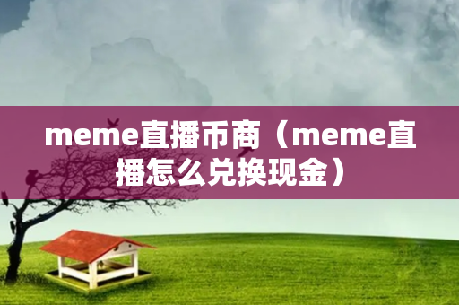 meme直播币商（meme直播怎么兑换现金）