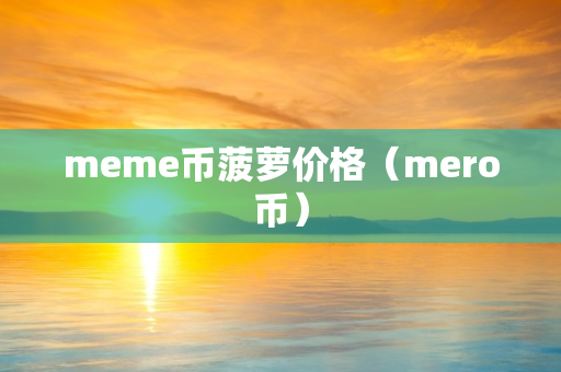 meme币菠萝价格（mero币）