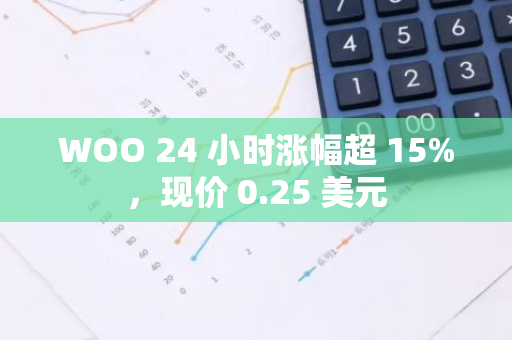 WOO 24 小时涨幅超 15%，现价 0.25 美元