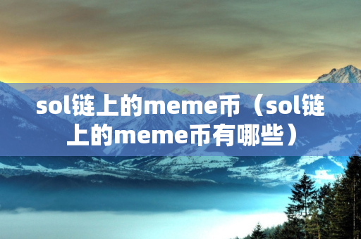 sol链上的meme币（sol链上的meme币有哪些）