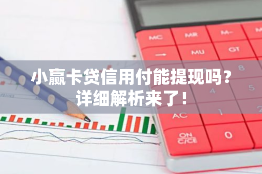 小赢卡贷信用付能提现吗？详细解析来了！