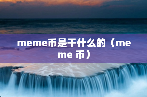 meme币是干什么的（meme 币）