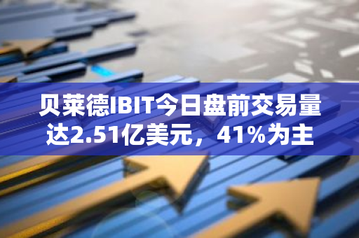 贝莱德IBIT今日盘前交易量达2.51亿美元，41%为主动买单